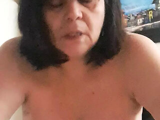mature milf eager to have sex rubbing her tits