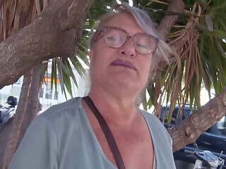 Senora Fina teaches a black boy how to mast&uacute_rbate her with a satisfayer to reach an orgasm