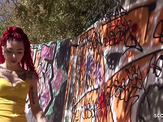 German Scout - Inked Redhead Girl Pantera Pickup for Casting Fuck