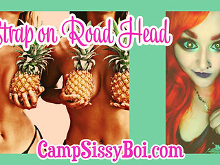 Camp Sissy Boi presents strap-on road head with Jared