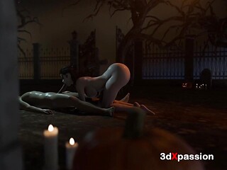 Secret Halloween graveyard orgies with wild hardcore sex
