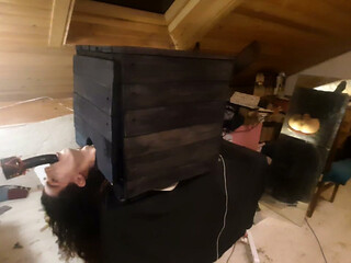 Trapped in Crate - Machine Throat Fuck