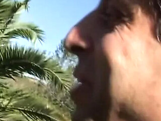 Double Cock Blonde Anal Orgy in Garden with Silvia Lancome