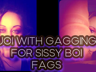 JOI with Gagging for Sissy Boi Fags