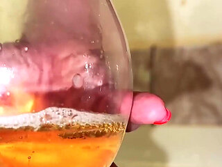 Sperm Drain #4. French MILF Makes a Sexy Aphrodisiac Cut of Your Cum and Her Squirt. Dirty Fetish