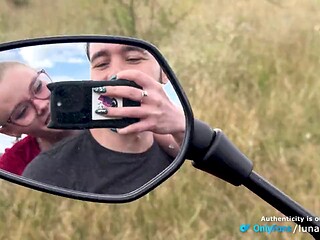 Luna and Sage Escalate Off-Road Ride into Spontaneous Outdoor Hardcore Pounding Caught in POV Close