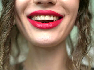 Sexy Girl Spitting Slow Mo