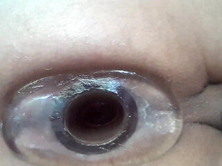 Young gay boy play in toy in own Ass