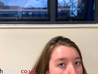 Gorgeous British 18 Year Old Sucks Cock And Plays With Cum