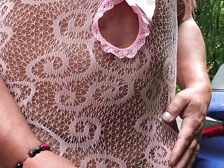 Sexy Crossdresser Kellycd2022 quick early morning video in pink fishnet bodysuit and heels