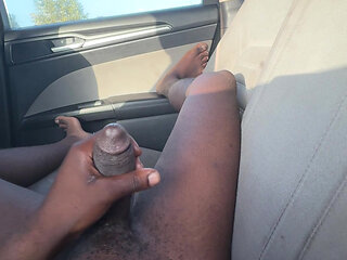 I Got So Fucking Horny Inna Car I Started Moaning & Jerking Off Inna Backseat Just To Get My Creamy Nut Off