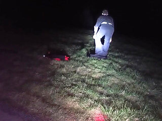 I Strip and Jerk off Outside at Night