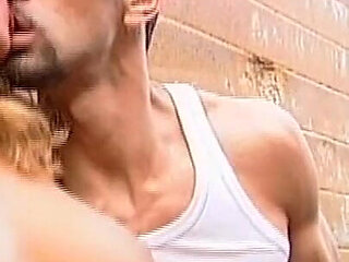 Blonde MILF Get a Hard Sex with Two Big Hard Cock