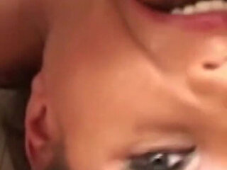 This Skinny Ass Slut Stripped and Had Two Cocks at Once in Her Nasty Mouth