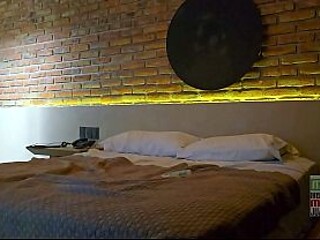 Petite Latina milf rides and sucks big cock in a threesome