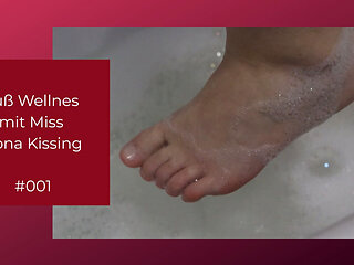 Bathe, soap, apply cream to your feet