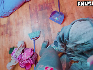 Innocent Looking Maid's Tight Asshole Wrecked in the Kitchen