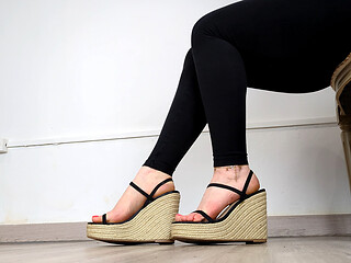 Shoe Collection: Summer Cork Platform Wedge Sandals - Dame Olga
