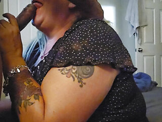 A little deep throat action