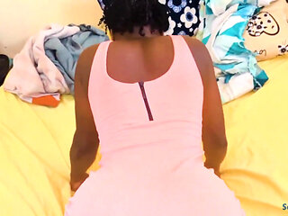 Young African Girl Shows Step Her Sexy Body to Her Husband for a Hard Fuck