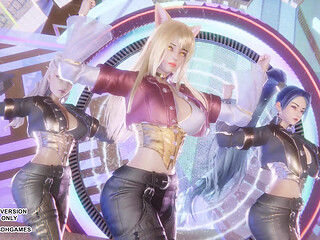 MMD - KARD - GUNSHOT - Ahri, Kaisa & Evelynn Sexy Kpop Dance League of Legends Hentai Uncensored 4K 60FPS
