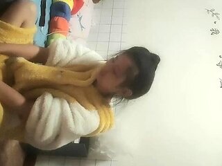 Cute amateur Asian web cam girl teases her great body