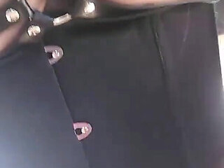 Pretty Curvy Brunette in Corset Teasing You