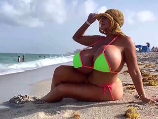 Big-Titted doll is frequently going without bra to the beach, because it senses so smashing excellent