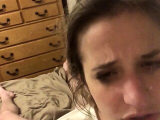 Lovely Amateur teen brunette masturbating outdoor
