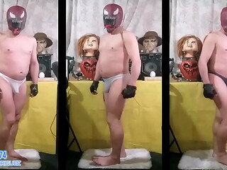 Rica Ropa Desnudito Mostrando el Culito con la mascara de (spaiderman)