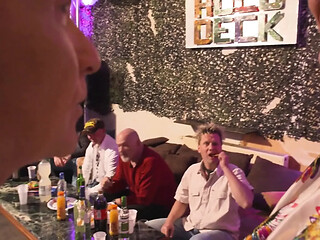 Milf's get it on in a wild DP sex party