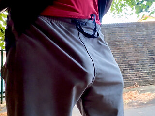 Although commando, I could feel it getting, moist, very moist