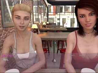 Three-dimensional triangle featuring big-assed brunettes and a blonde teen in an erotic adventure