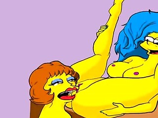 Mature Marge Simpson cheating hentai