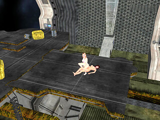 Beautiful Big Breasted Shemales Ride Each Other Cowgirl Style 3D Hentai