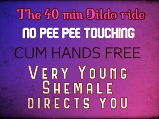 The 40 Min Dildo Ride Directed by a Young Shemale