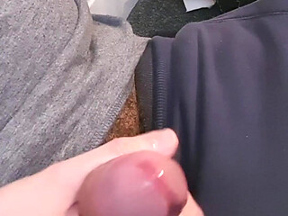 Dad moans while masturbating until he cums hard