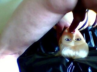 Rubber Doll Blowjob and Masturbation