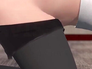 Sexy Babe Works Out in Yoga Pants