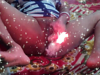 Desi Boudi Lights Firework Inside Pussy - Hot Outdoor Sex & Hindi Dirty Talk