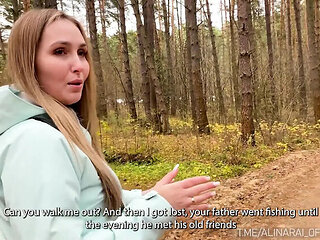 Alina Rai Hot Stepmom Blowjob in Country Hotel While Stepdad Fishing