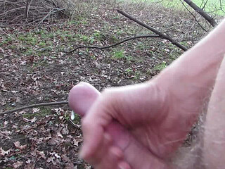 Open field nude cum fountain - loop version