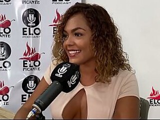 Sexy Latina Carla Morelli displays her juicy booty in an interview