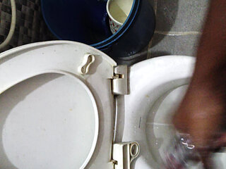 College Student in Hostel Bathroom hand job 2