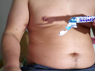 Belching Ex Jock Releases Gassy Ball Belly