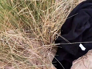 Hot British Girl with Big Ass Masturbates on Nudist Beach - HD Amateur Sex