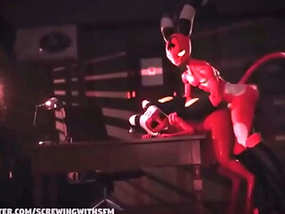 Moxxie getting his hole stretched by blitzo