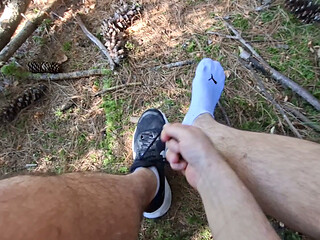 Alone in the forest, far away from everyday life