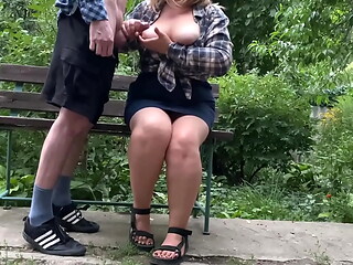 Mother in law lets me cum on her tits