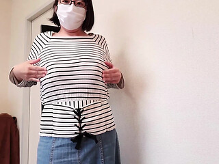 Married and naughty wife masturbates solo